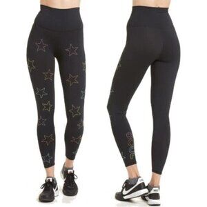 BEACH RIOT x SOUL Cycle Star Studded‎ High Rise Leggings Women Size Medium